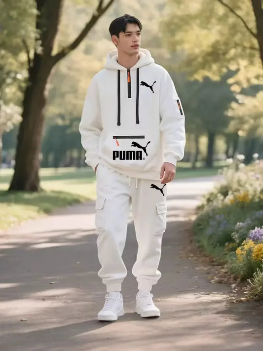 Men's Loose Fit Fleece Lined Hoodie Casual American Style Sportswear Comfortable Breathable Streetwear Fashion Sweatshirt - KADIR MARKET