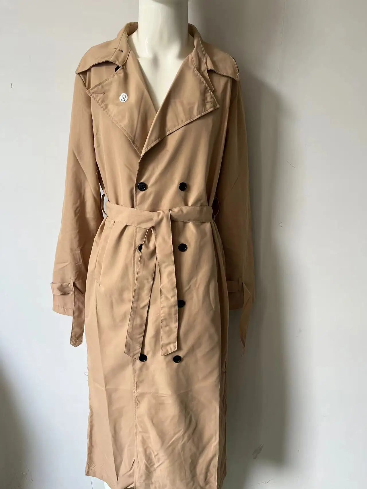 Streetwear Fashion Trench Men Overcoat  Double Breasted Long Jacket Spring Autumn British Style Casual Windbreaker Thin Coat