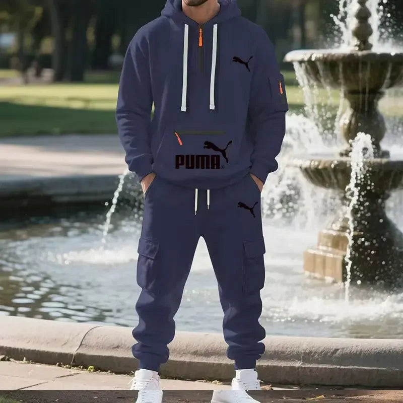 Men's Loose Fit Fleece Lined Hoodie Casual American Style Sportswear Comfortable Breathable Streetwear Fashion Sweatshirt - KADIR MARKET