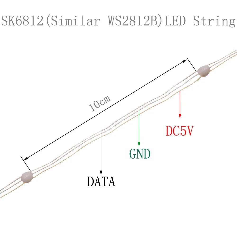 DC5V SK6812 LED String Christmas Lights for Bedroom WS2812B RGB Led Light Bluetooth Full Color Addressable Individually 2/5/10m - KADIR MARKET