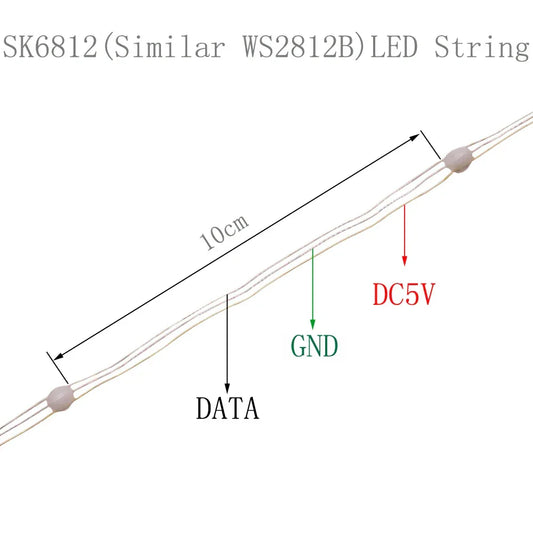 DC5V SK6812 LED String Christmas Lights for Bedroom WS2812B RGB Led Light Bluetooth Full Color Addressable Individually 2/5/10m - KADIR MARKET