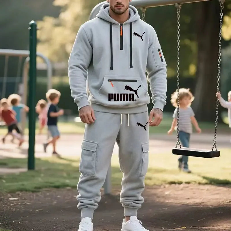 Men's Loose Fit Fleece Lined Hoodie Casual American Style Sportswear Comfortable Breathable Streetwear Fashion Sweatshirt - KADIR MARKET