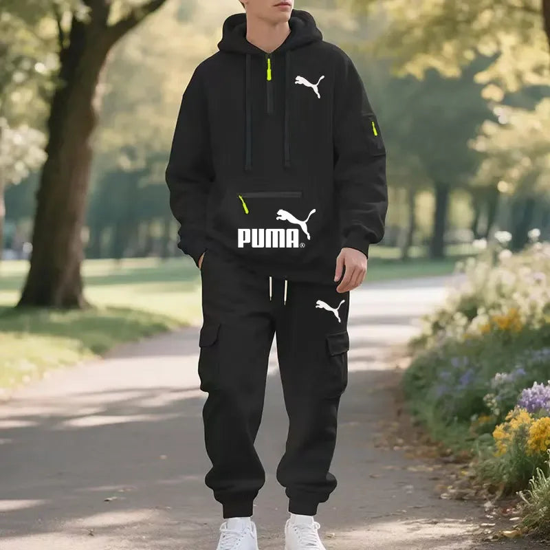 Men's Loose Fit Fleece Lined Hoodie Casual American Style Sportswear Comfortable Breathable Streetwear Fashion Sweatshirt - KADIR MARKET