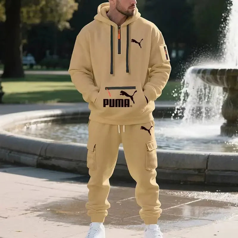 Men's Loose Fit Fleece Lined Hoodie Casual American Style Sportswear Comfortable Breathable Streetwear Fashion Sweatshirt - KADIR MARKET