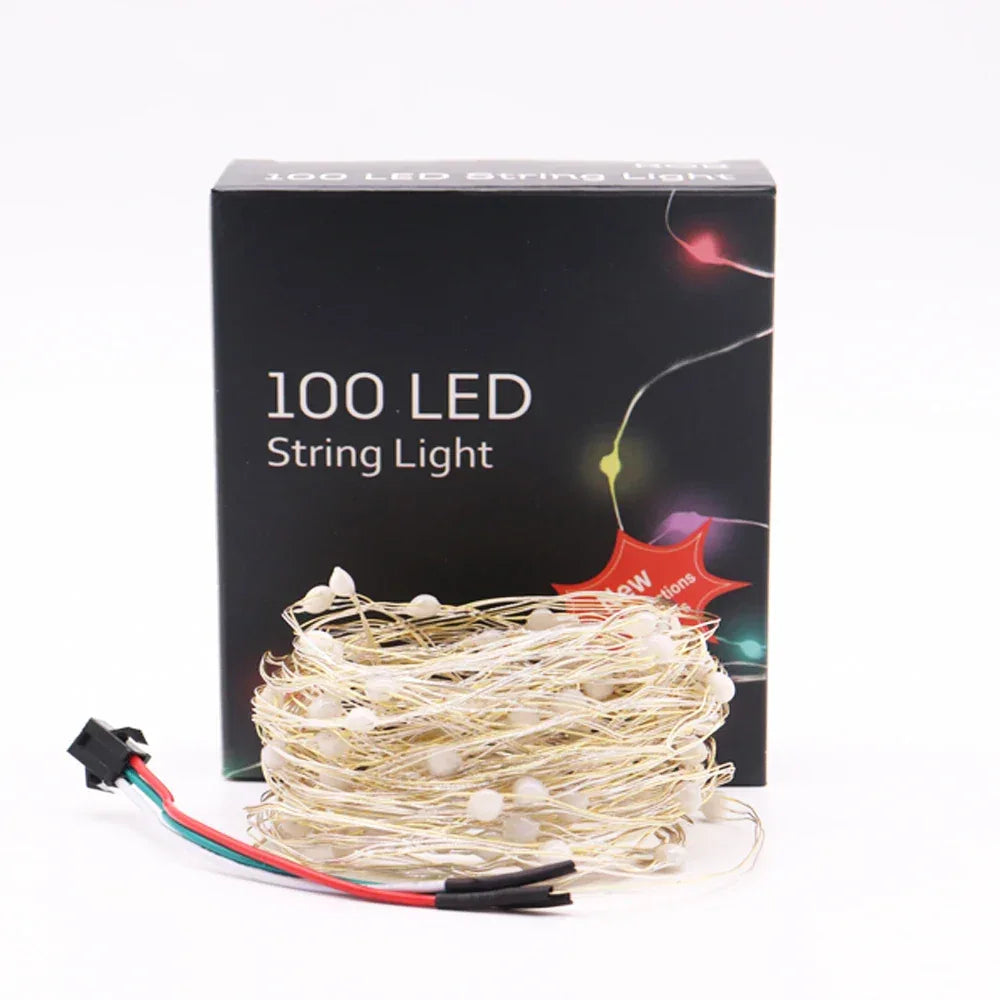 DC5V SK6812 LED String Christmas Lights for Bedroom WS2812B RGB Led Light Bluetooth Full Color Addressable Individually 2/5/10m - KADIR MARKET