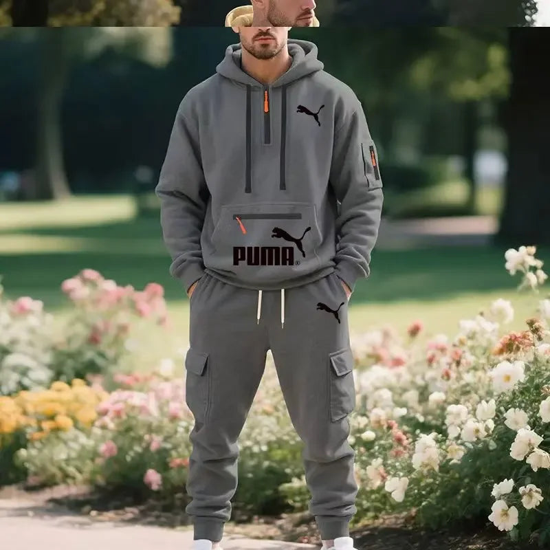 Men's Loose Fit Fleece Lined Hoodie Casual American Style Sportswear Comfortable Breathable Streetwear Fashion Sweatshirt - KADIR MARKET