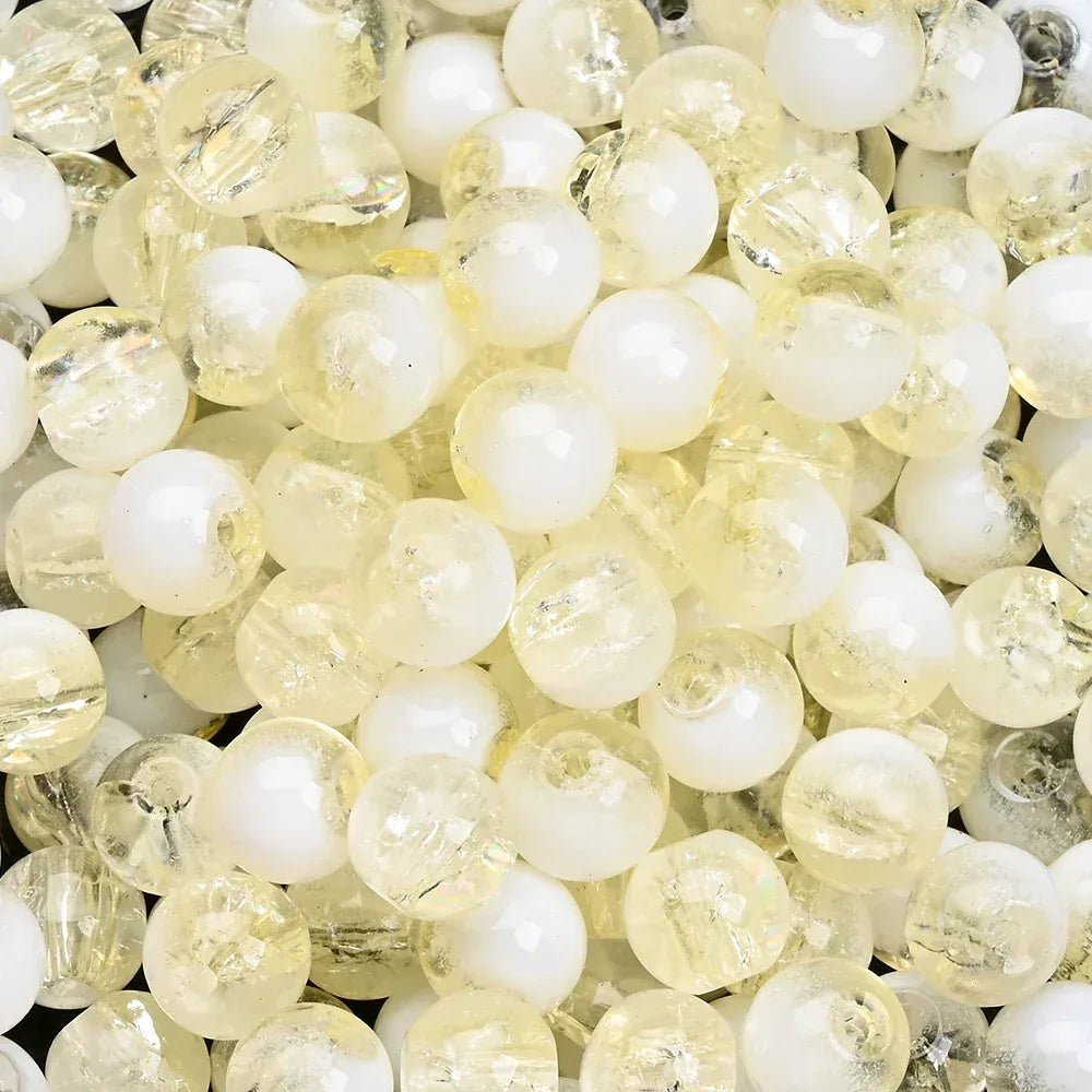 100pcs 8mm Christmas Crystal Glass Crack Beads Red and Green Gradient Spacer Beads for DIY Bracelet Necklace Jewelry Making - KADIR MARKET