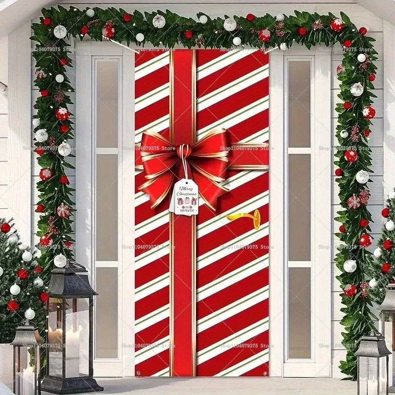 Christmas Door Photography Background Party Gift Decoration Christmas Tree Photo Booth Photo Booth Gift Gift Star Door Props - KADIR MARKET