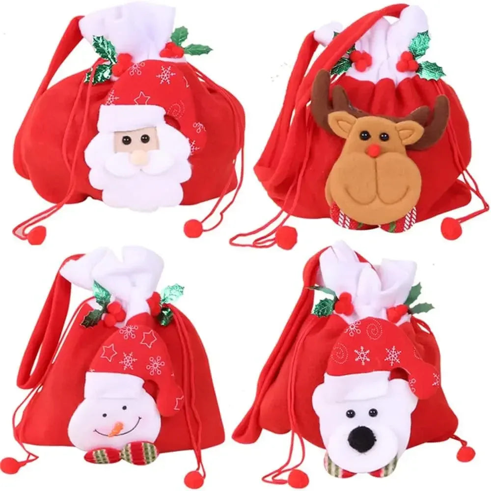 30PCS Christmas Tote Bags Candy Bags Children's Gift Bags Christmas Gift Organisers Santa Elk Tote Bags Christmas Gifts - KADIR MARKET