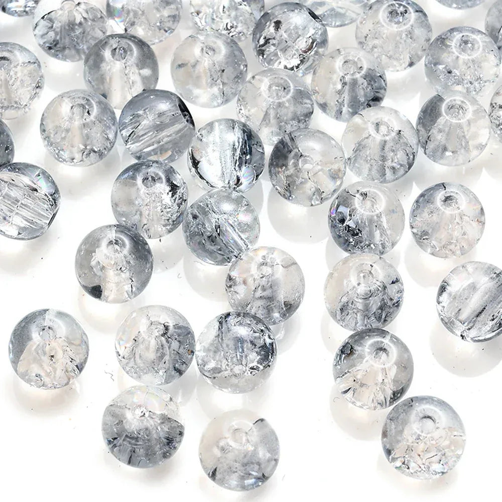 100pcs 8mm Christmas Crystal Glass Crack Beads Red and Green Gradient Spacer Beads for DIY Bracelet Necklace Jewelry Making - KADIR MARKET