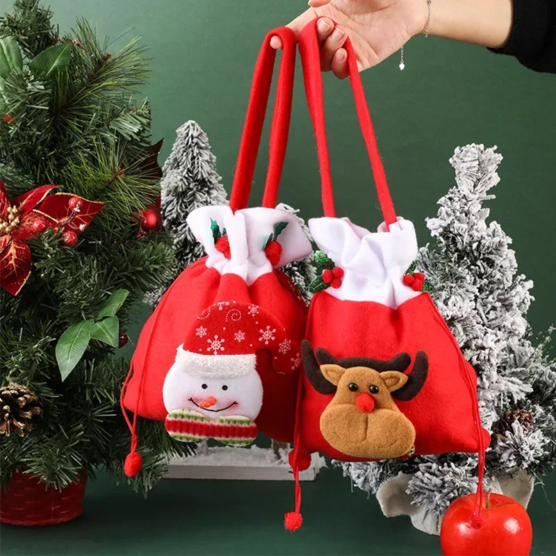 30PCS Christmas Tote Bags Candy Bags Children's Gift Bags Christmas Gift Organisers Santa Elk Tote Bags Christmas Gifts - KADIR MARKET